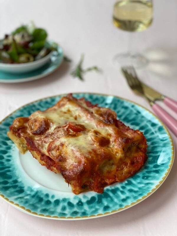 Cannelloni gevuld met ricotta en spinazie