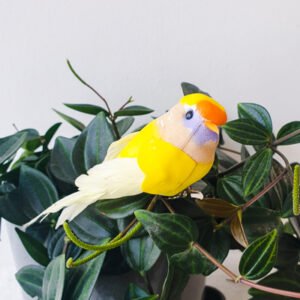 Decoratie vogel geel