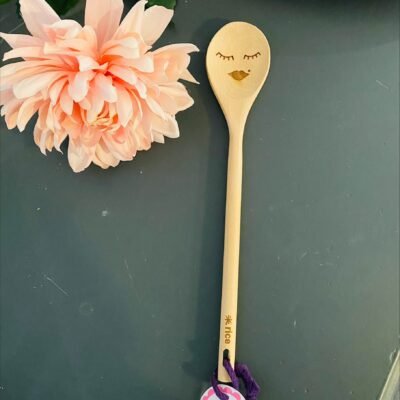 houten lepel ogen dicht rice