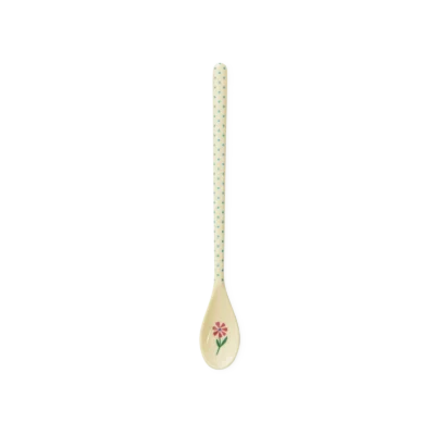 Latte macchiato lepel - Crème - Dots and Flowers Print