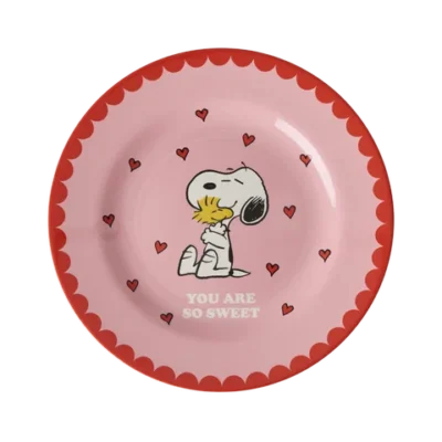 Rond bord - Roze - Snoopy-print -  You are so Sweet
