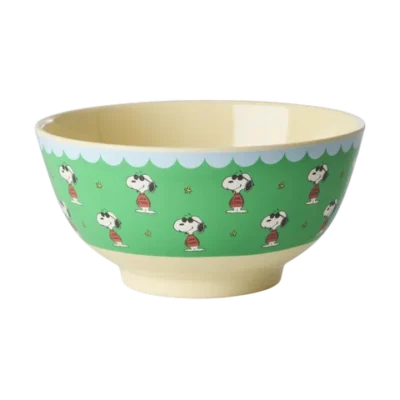 Middelgrote kom - Groen - Snoopy-print