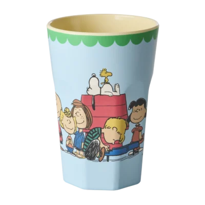 Grote beker - Zacht blauw - Snoopy Print