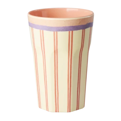 grote beker - Crème - Stripey Love Print