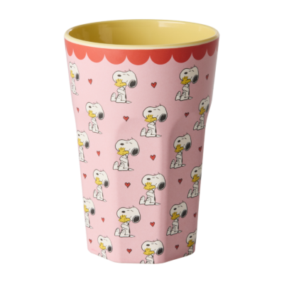 Grote beker Snoopy print roze 400ml RICE by RICE