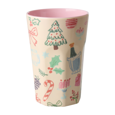 Tall Cup Meerkleurig Xmas Galore 400 ml RICE by RICE